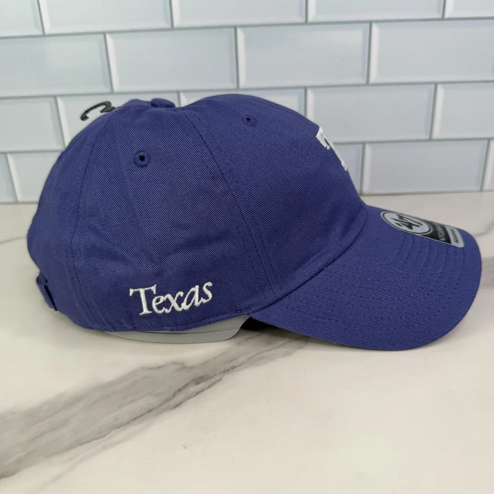 Texas Rangers Hat Cap Strap Back Mens One Size‎ Blue White MLB Baseball Dad Hat